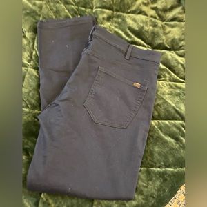 Stretchy navy jeans. Sz 40/32. Feel like new “ tech look” business /casual/pants